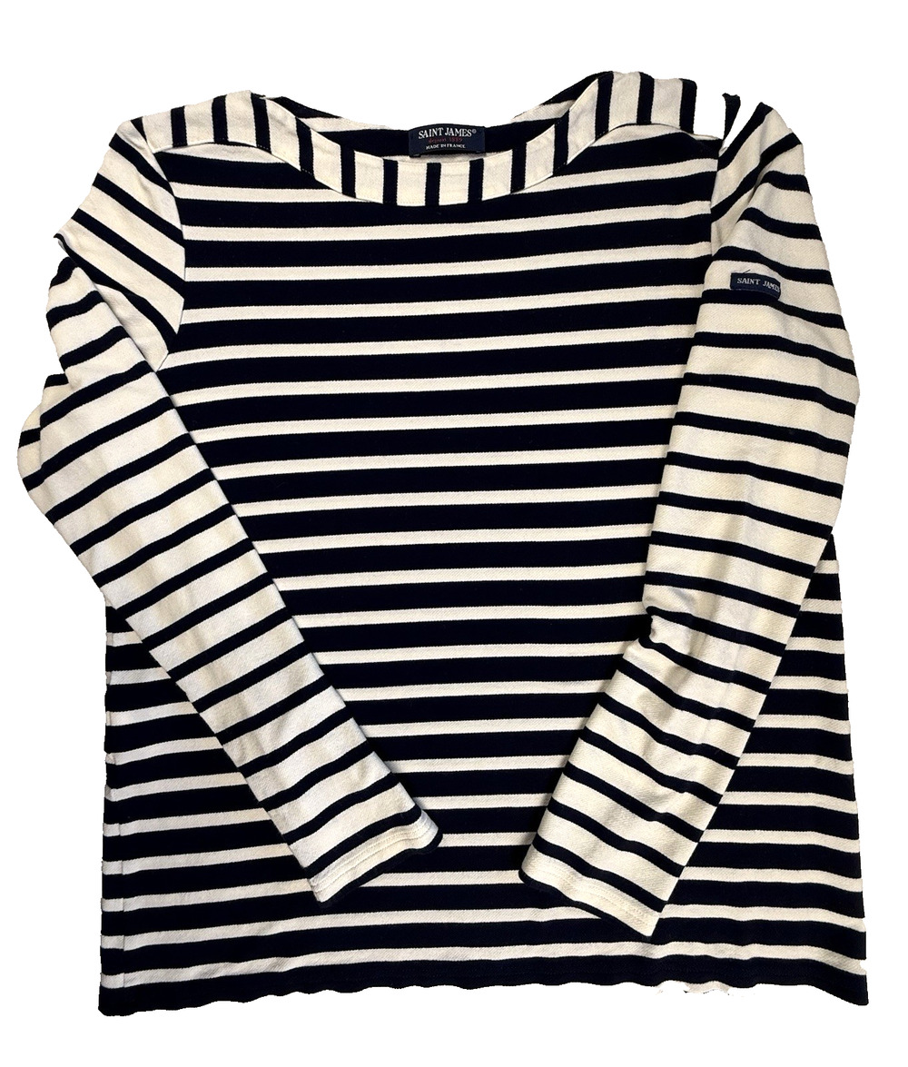 Saint James Breton Navy Stripe LS 8 France Tricot Nautical French Girl Aesthetic